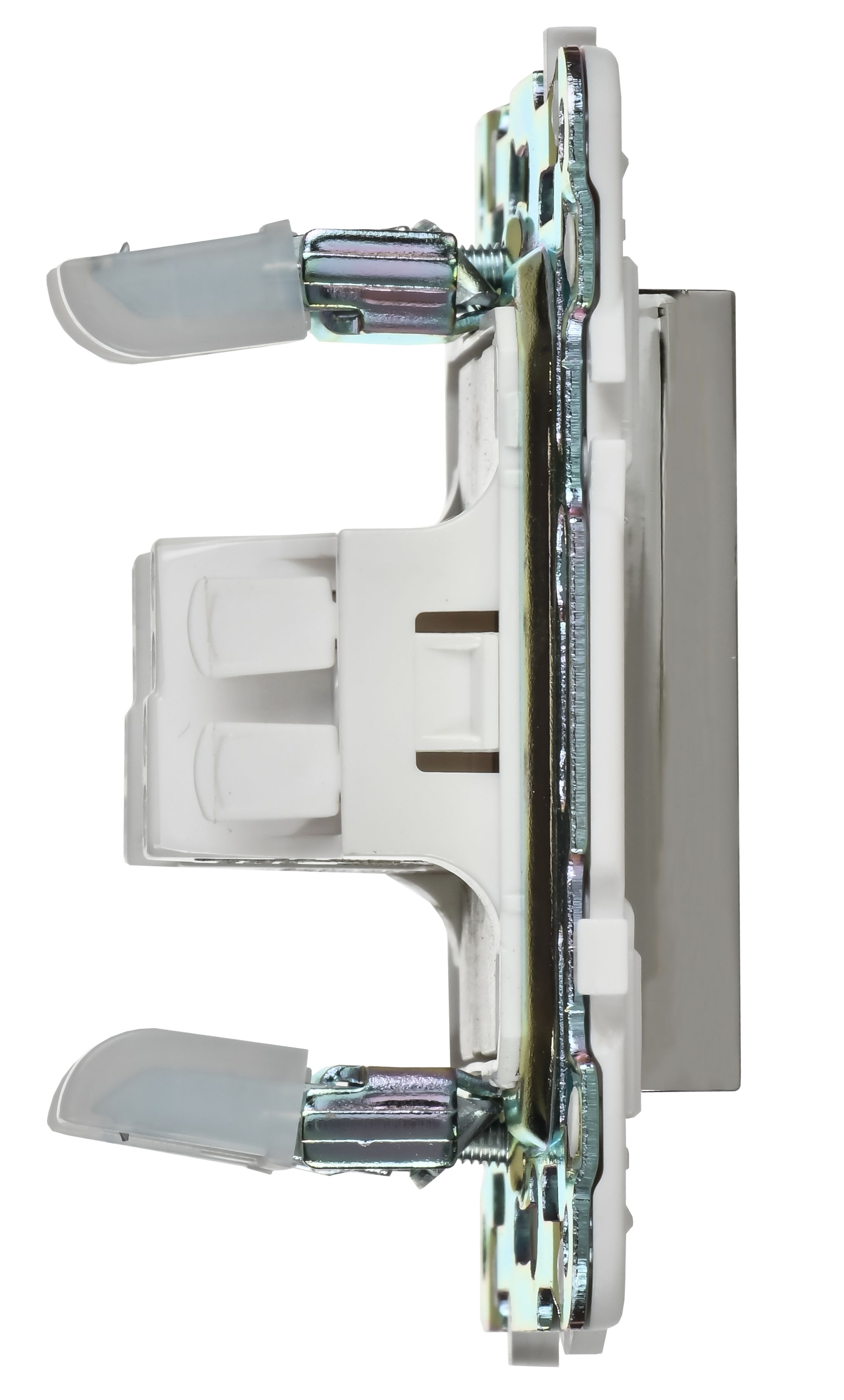             SKANDY Ажыратқыш, 1 пернелі, өтпелі, индикациямен, 10А SK-V08N металл никель IEK    