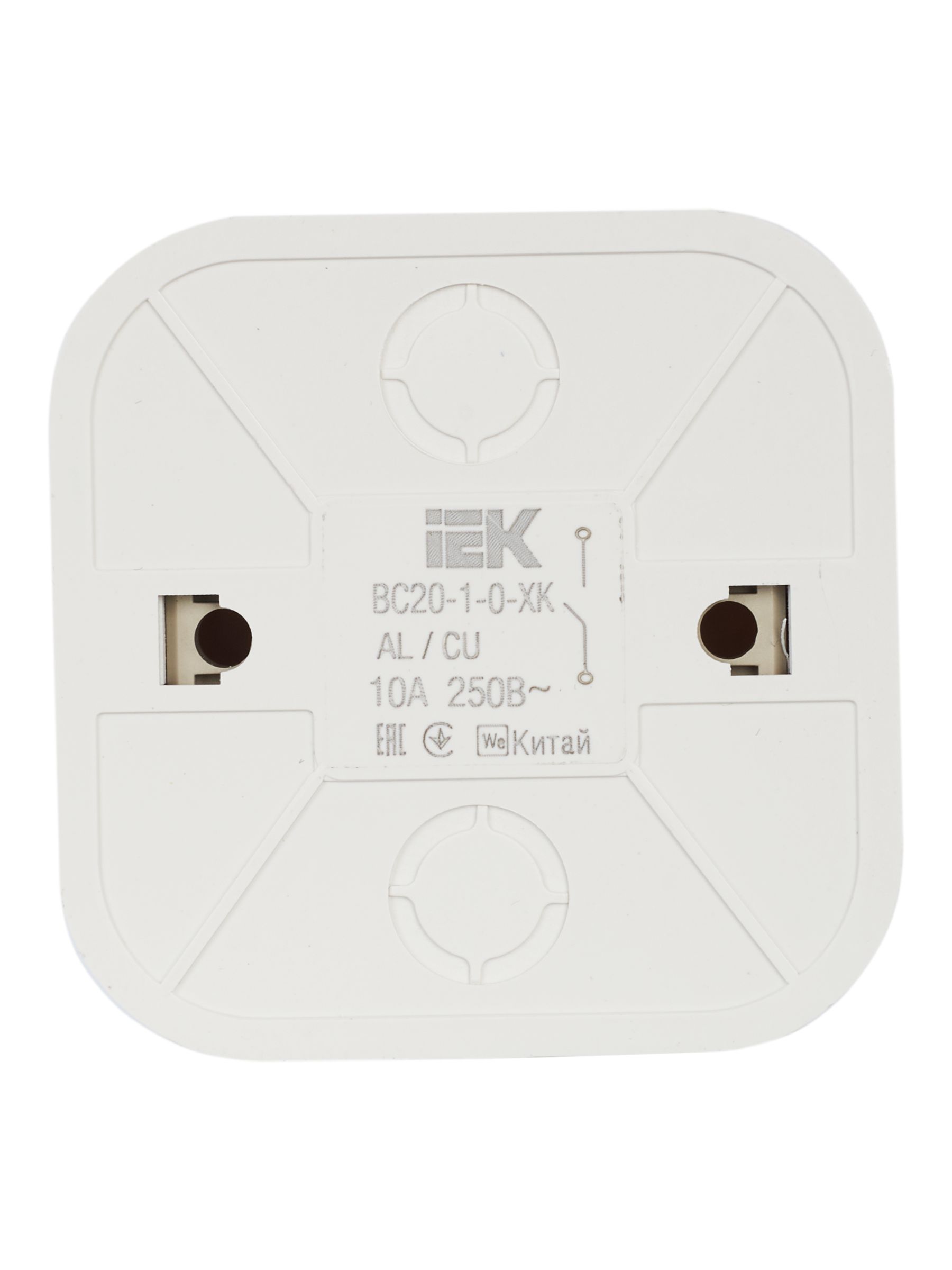             GLORY Ажыратқыш, 1 пернелі, ашық орнатуға арналған ВС20-1-0-ХК ақ сары IEK    