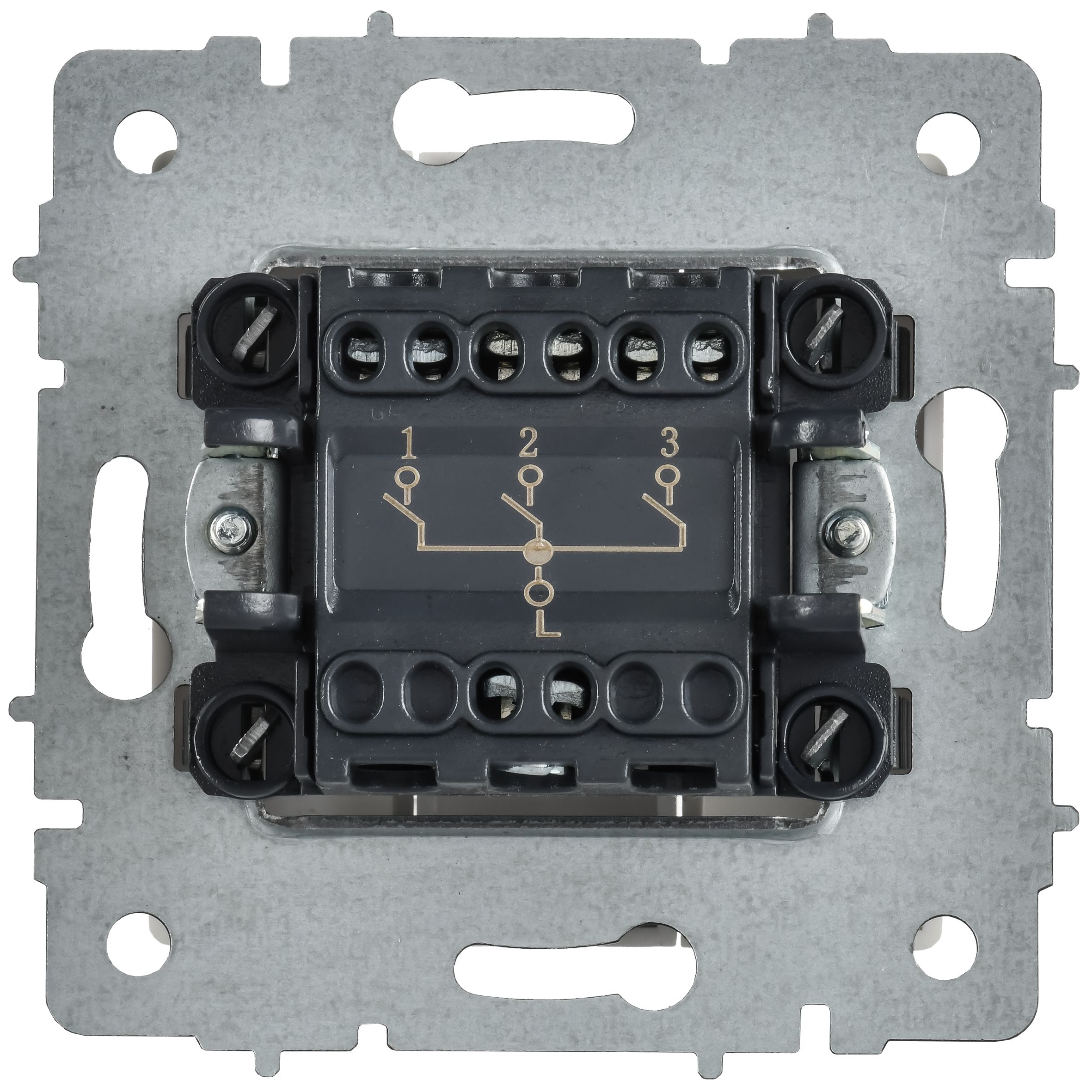             3-пернелі ажыратқыш 10A ВС10-3-0-БрАБ арктикалық ақ IEK    