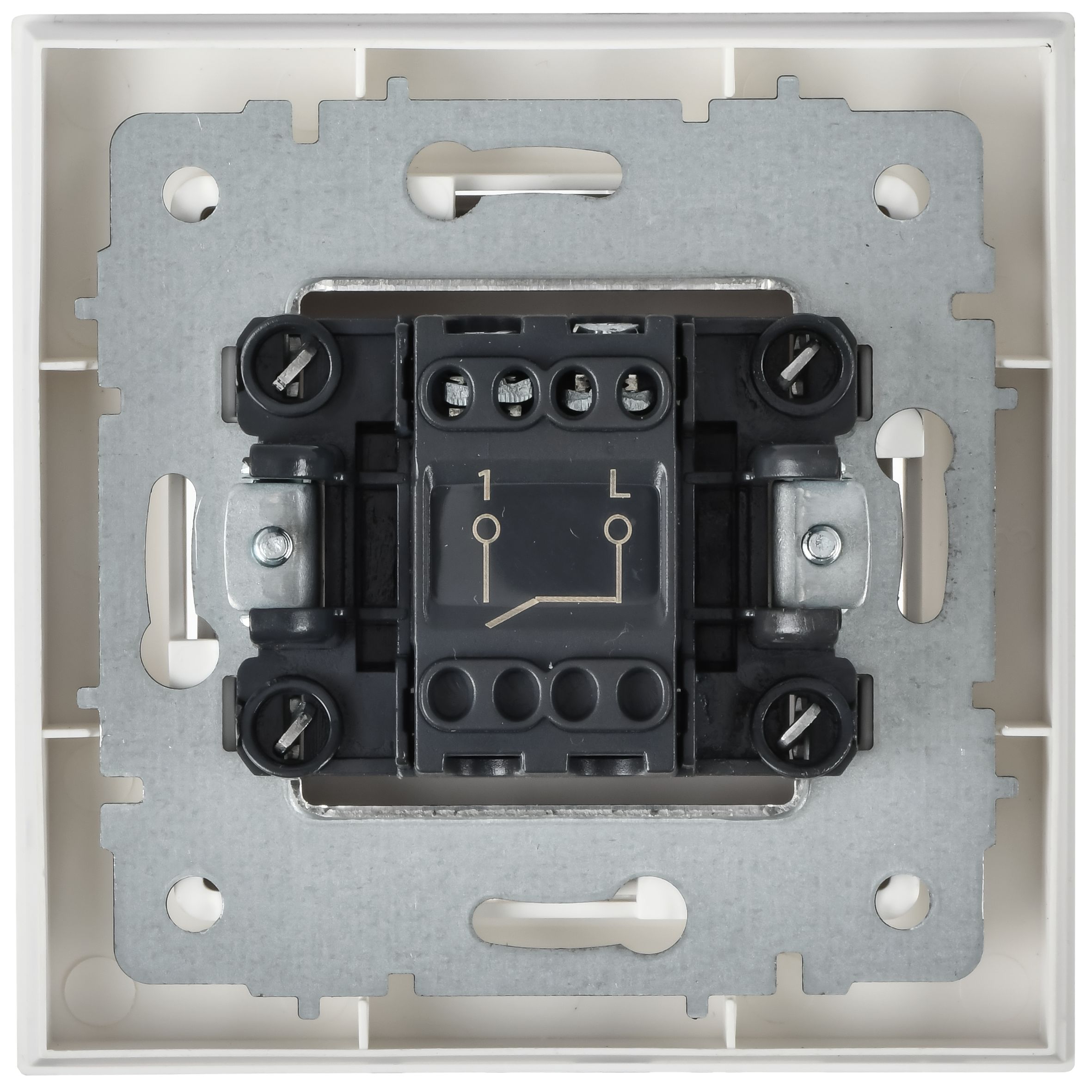             BRITE Ажыратқышы 1-пернелі 10А жиынтықта ВСР10-1-0-БрАБ арктикалық ақ IEK    