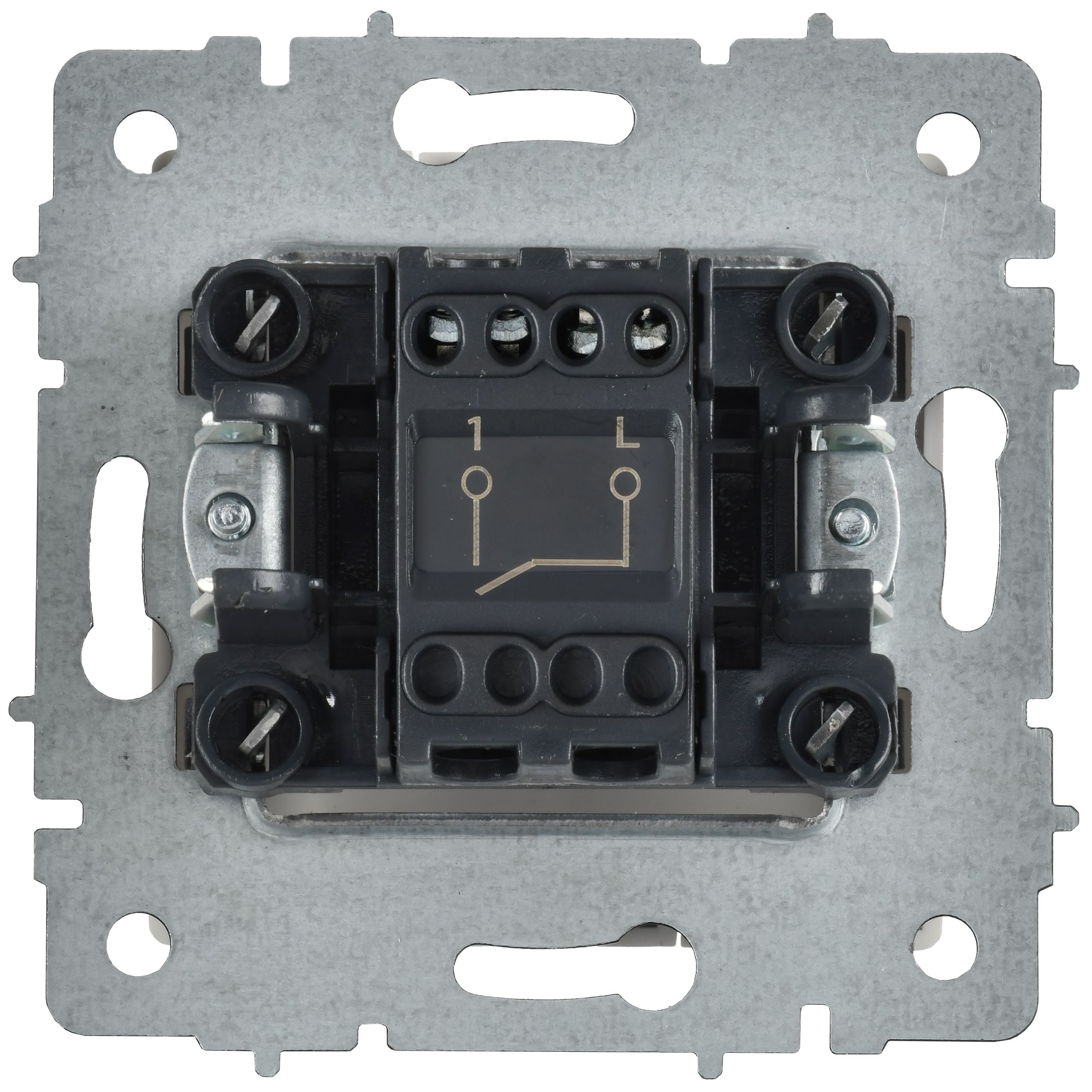             1-пернелі ажыратқыш 10A ВС10-1-0-БрАБ арктикалық ақ BRITE  IEK    