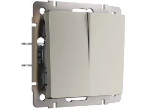 Выключатель двухклавишный /W1220004 (дымчатый)