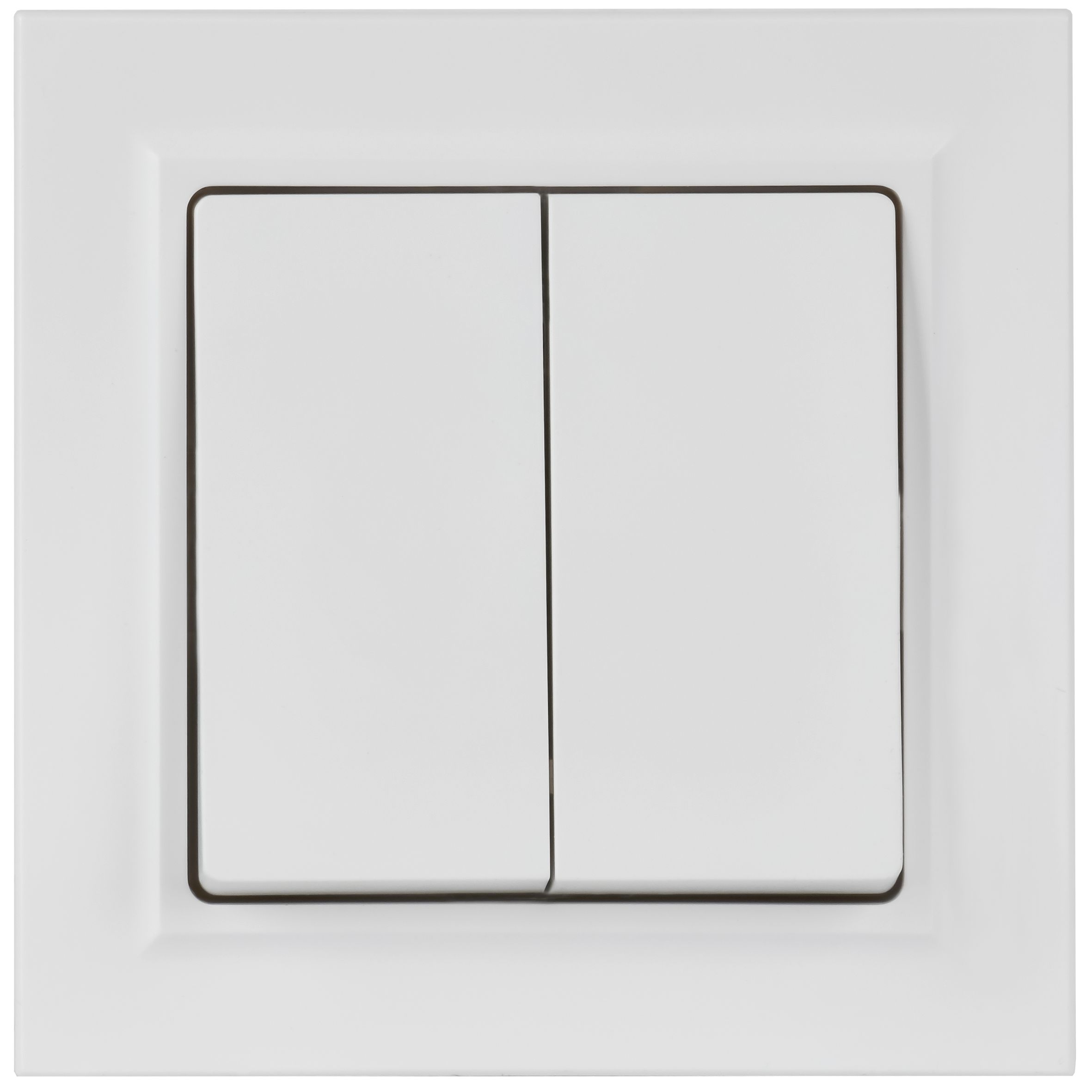             BRITE Ажыратқыш 2-пернелі 10А жиынтықта ВСР10-2-0-БрАБ арктикалық ақ IEK    