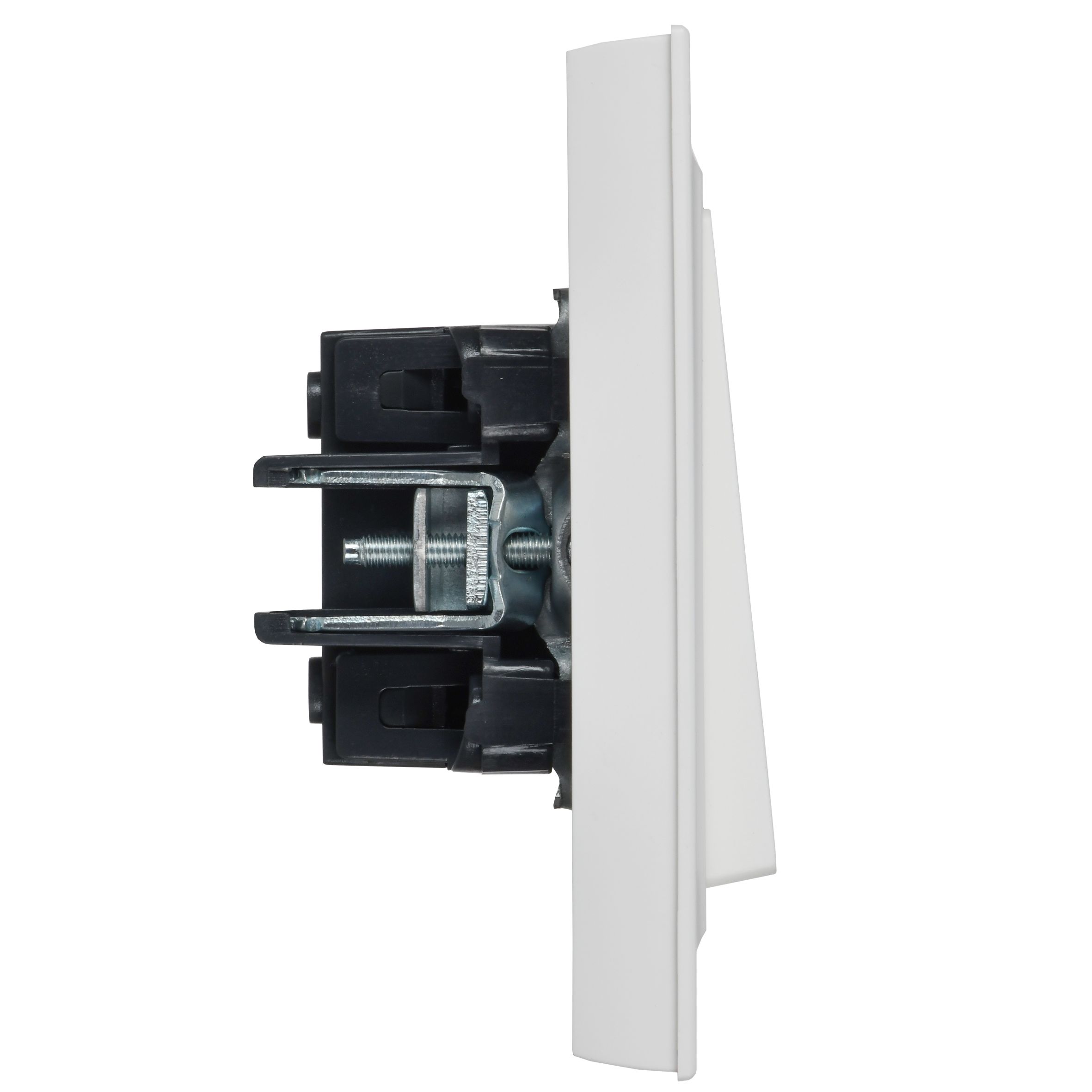             BRITE Ажыратқыш 2-пернелі 10А жиынтықта ВСР10-2-0-БрАБ арктикалық ақ IEK    