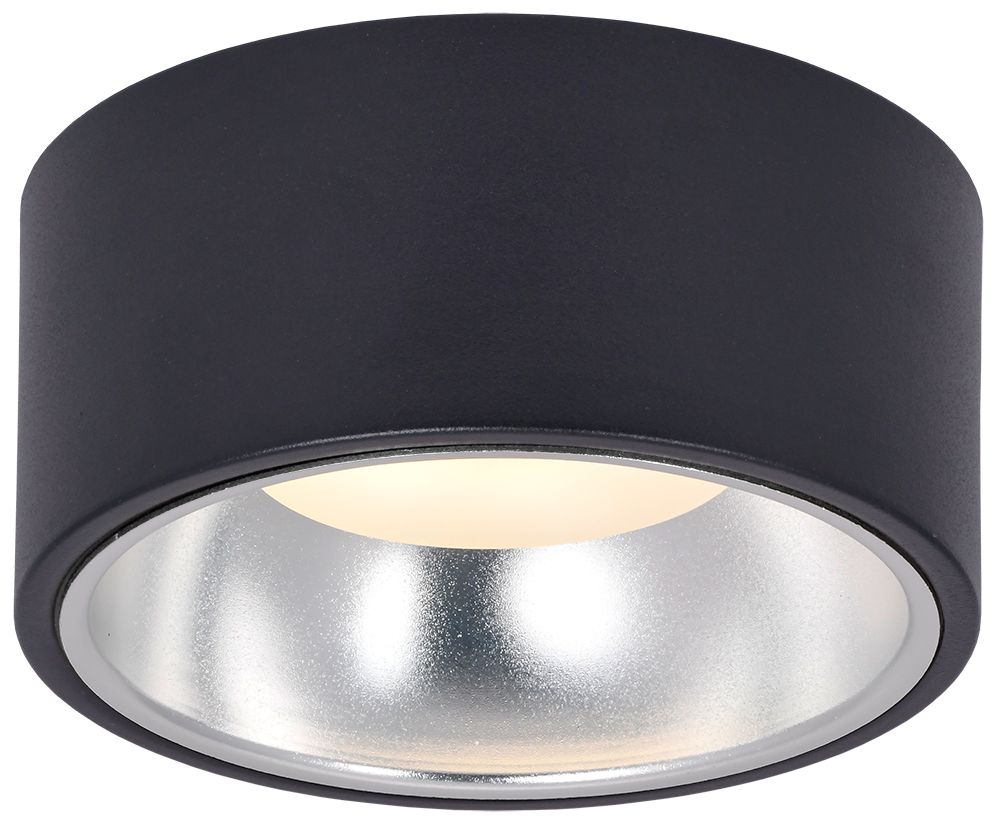             Светильник 4017 жапсырма, төбелі, шамға арналған GX53 қара/хром IEK    