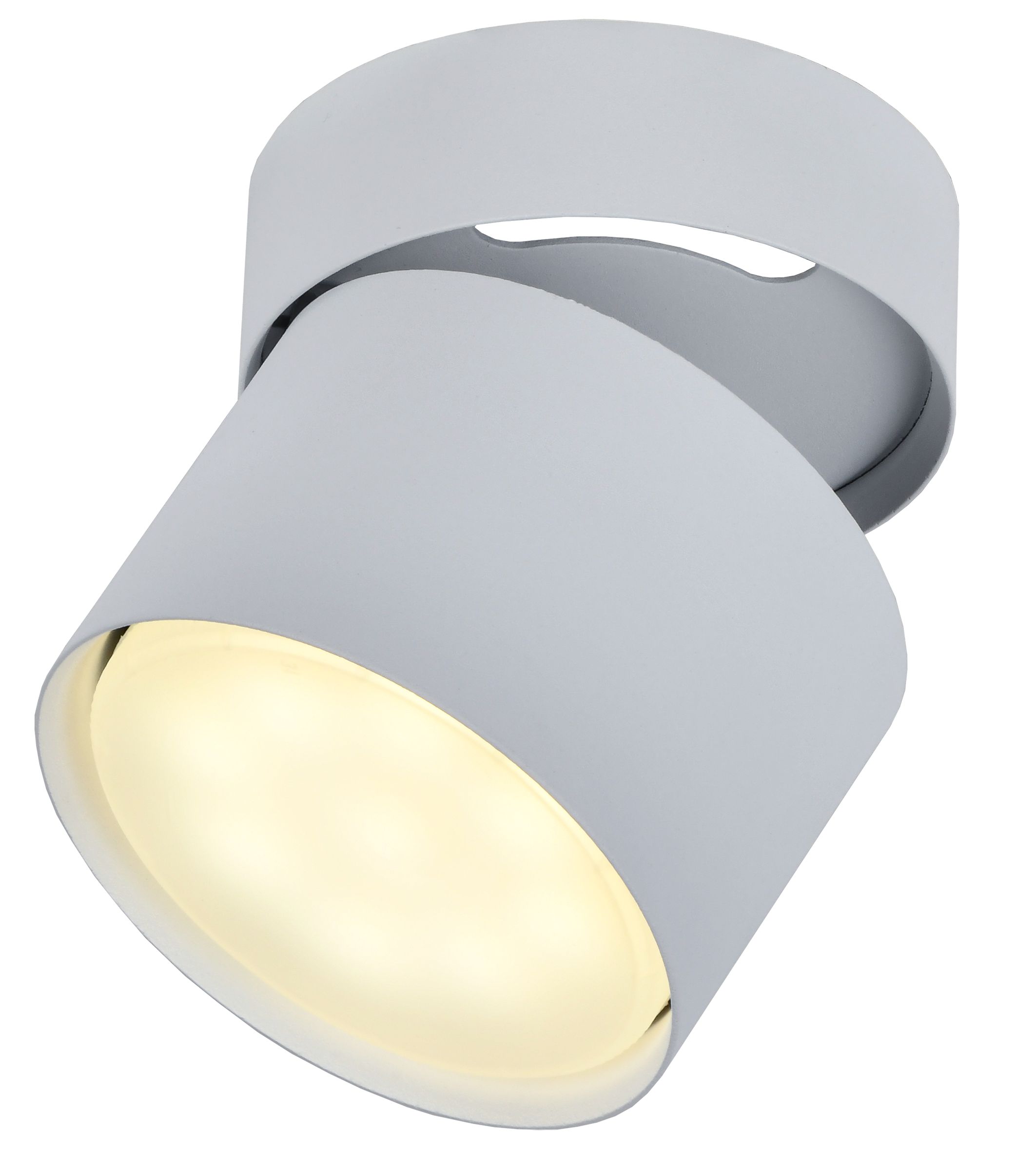             Шамшырақ 4014 жапсырма, төбелі, айналмалы, шамға арналған GX53 ақ IEK    