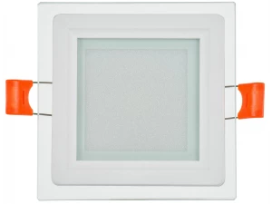 Светильник светодиодный ДВО 1623 со стеклом квадрат 6Вт 4000К IP20 IEK