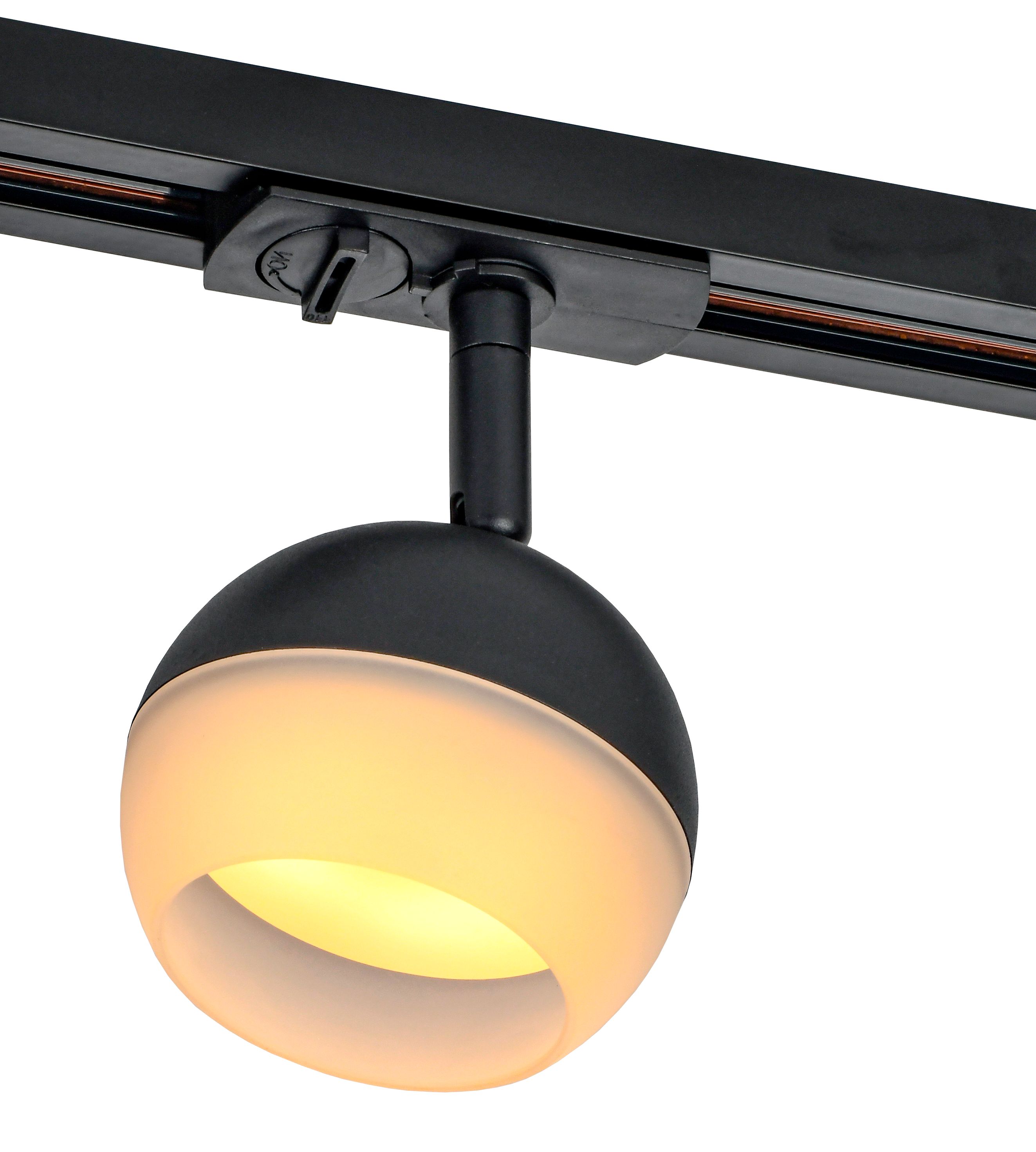             Шамшырақ 4118 сәндік, тректі, айналмалы, шамға арналған GX53 қара IEK    