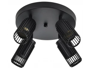 Светильник 4209 накладной потолочный под лампу 4хGU10 черный IEK