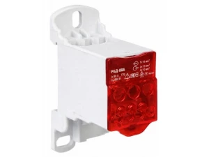 Блок распределительный РБД-80А на DIN-рейку красный FIXEL