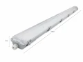             Шамшырақ ДСП 236 жарықдиодты шамға арналған 2хT8 1200мм IP65 LEDAR    