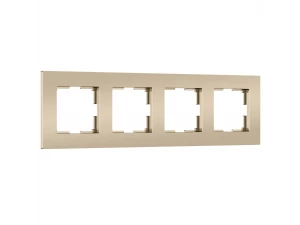 Рамка на 4 поста Slab /W0042911 (шампань софт)