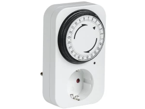 Розетка-таймер механический РТМ-2 с индикацией 15мин 24ч 96on/off 16А IP20 IEK
