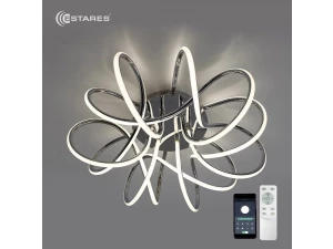 Светильник светодиодный управляемый LIANA MUSE 105W R-APP-560*235-CHROME/WHITE-220-IP20