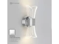 Шамшырақ, жарықдиодты, басқарылатын, бра DIO 12W 2Y-ON/OFF-230*80*85-CHROME/CLEAR-220-IP20