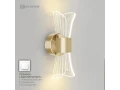             Шамшырақ, жарықдиодты, басқарылатын, бра DIO 12W 2Y-ON/OFF-230*80*85-GOLD/CLEAR-220-IP20    