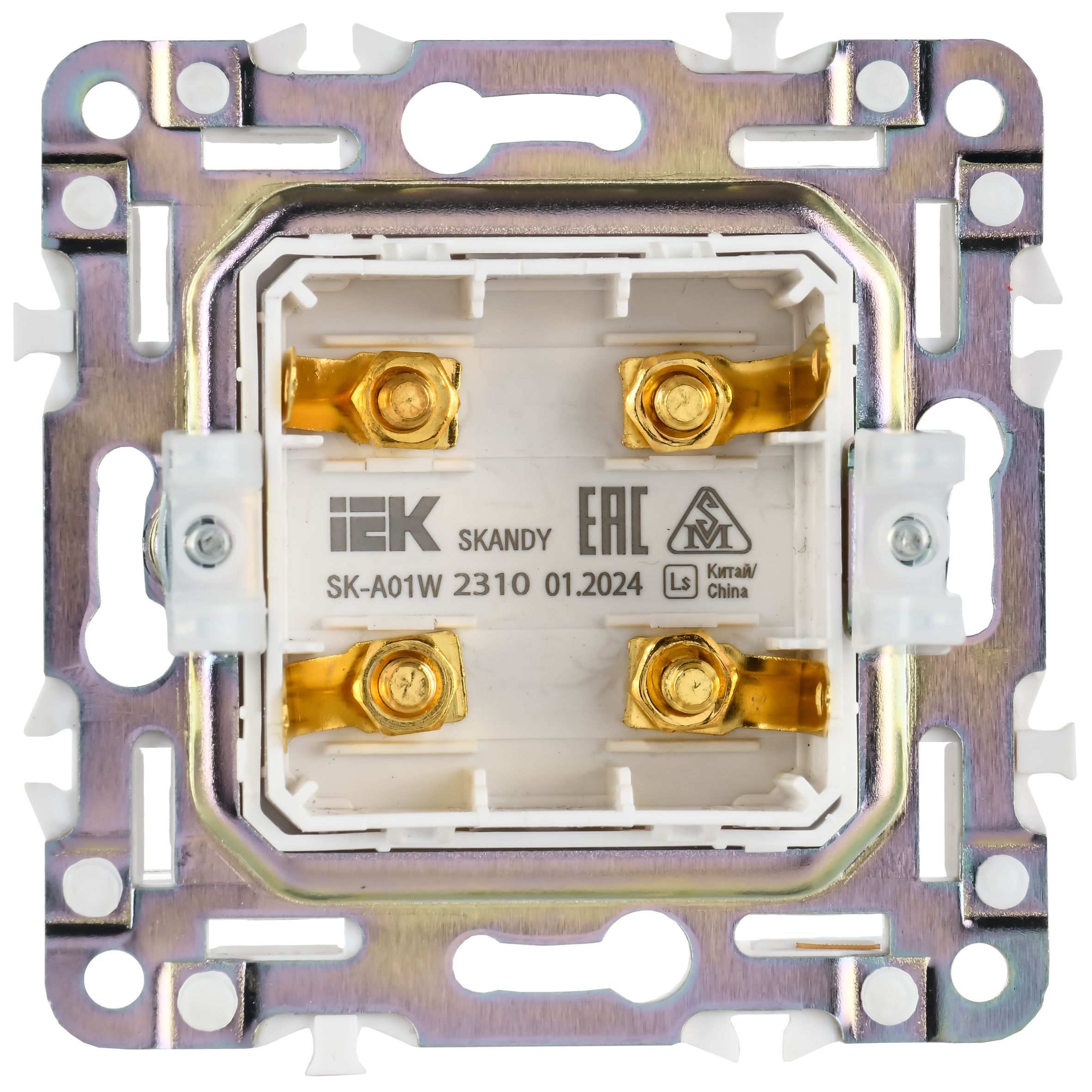            SKANDY Аудиорезетка 4-орынды SK-A01W арктикалық ақ IEK    