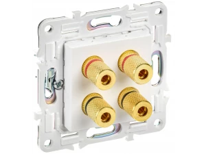SKANDY Аудиорозетка 4-местная SK-A01W арктический белый IEK