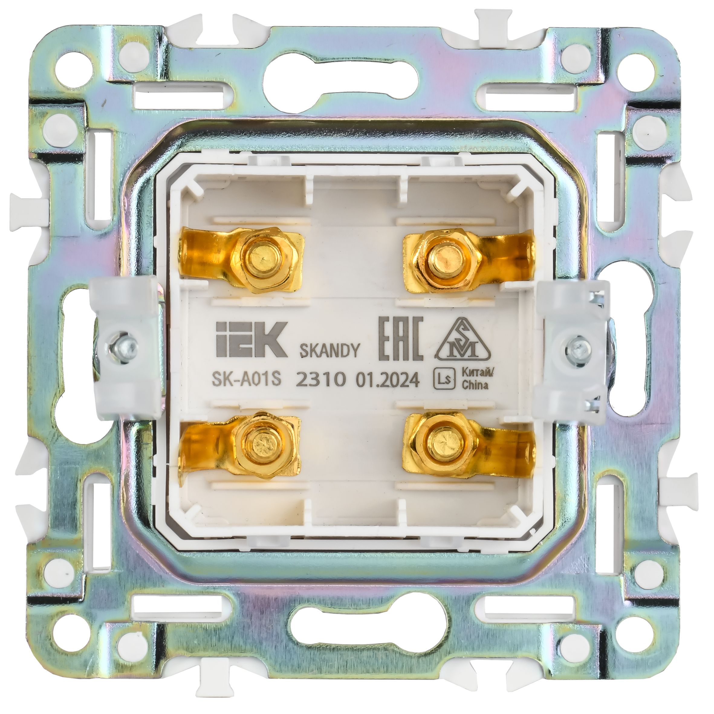             SKANDY Аудиорезетка 4-орынды SK-A01S күміс IEK    