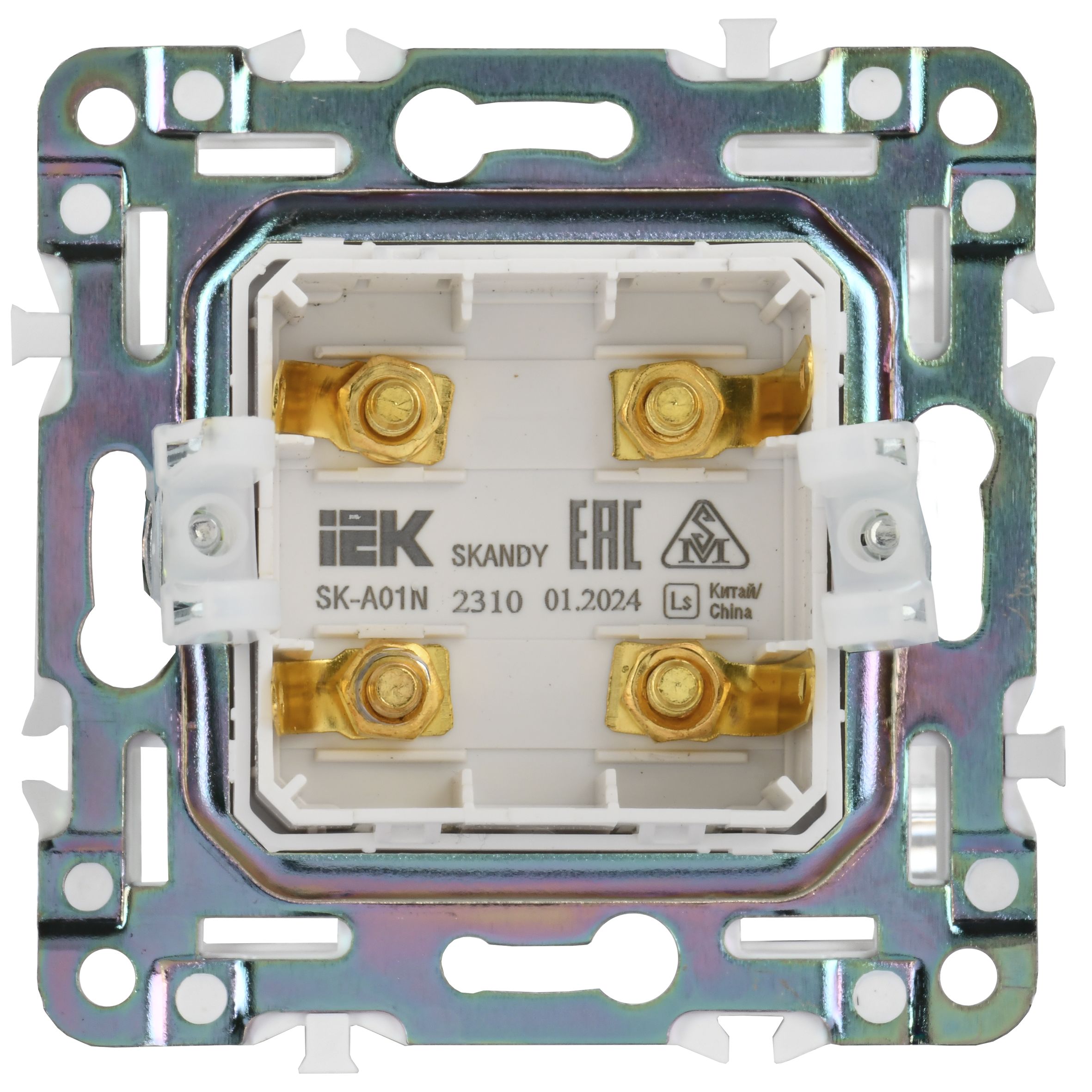             SKANDY Аудиорезетка 4-орынды SK-A01N металл никель IEK    