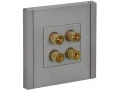             FORTE&PIANO Аудиорозетка 4-орынды FP539 сталь IEK    
