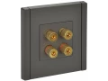             FORTE&PIANO Аудиорозетка 4-орынды FP339 сұр IEK    