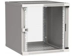 ITK Шкаф настенный LINEA WE 9U 600х600мм дверь стекло серый