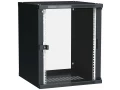            ITK Қабырғалы шкафы LINEA WE 15U 600х600мм шыны есік, қара    