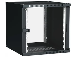 ITK Шкаф настенный LINEA WE 12U 550х350мм дверь стекло черный
