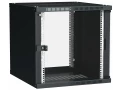             ITK Қабырғалы шкафы LINEA WE 9U 600х600мм шыны есік, қара    