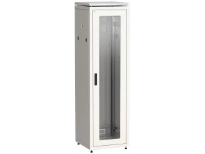 ITK Шкаф сетевой 19' LINEA N 42U 600х800 мм стеклянная передняя дверь серый ИЭК
