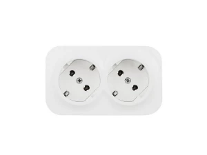 Розетка 2Х2К+З, шторки защитные, предварительное подключение, белый QUTEO /782237/