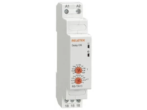 Реле времени с задержкой включения RS-TA13F (24-240VAC/DC, 8A/230VAC, 1CO, ON-DELAY)