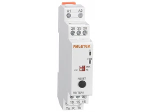 Реле термисторной защиты двигателя RS-TER1 (PTC, 24-240VAC/DC, 8A/230VAC, 2CO, MEMORY)