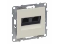             Розетка, ақпараттық, екілі RJ45 категория 6 UTP піл сүйегі SUNO /721253/    
