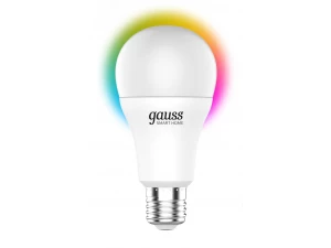 Лампа Gauss Smart  Home A60 10W 1055lm 2700-6500К Е27 RGBW+изм.цвет.темп.+диммирование LED 1/10/40