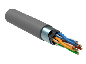 ITK Витая пара F/UTP категория 5E 4x2х24AWG PVC серый (305м) ИЭК
