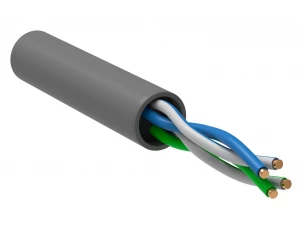 ITK Витая пара U/UTP кат.5E 2х2х24AWG solid PVC серый (500м)