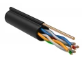 ITK Есулі қосақ U/UTP кат.5E 4х2х24AWG solid LDPE металлдан жасалған троспен 1,2мм қара (305м)