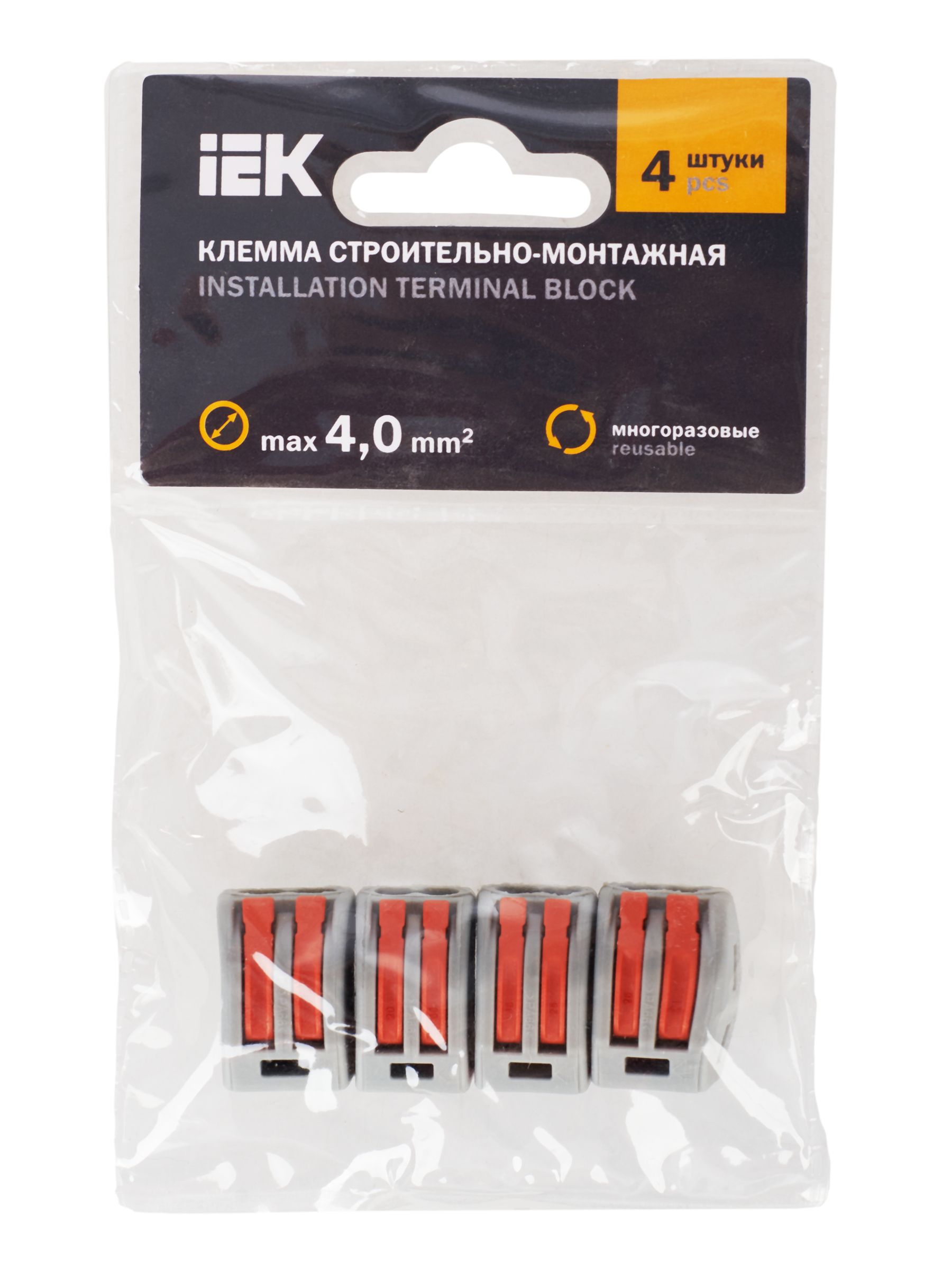             Құрылыс-монтажды клемма СМК 222-412 көп реттік (4 дана/қаптама) IEK    