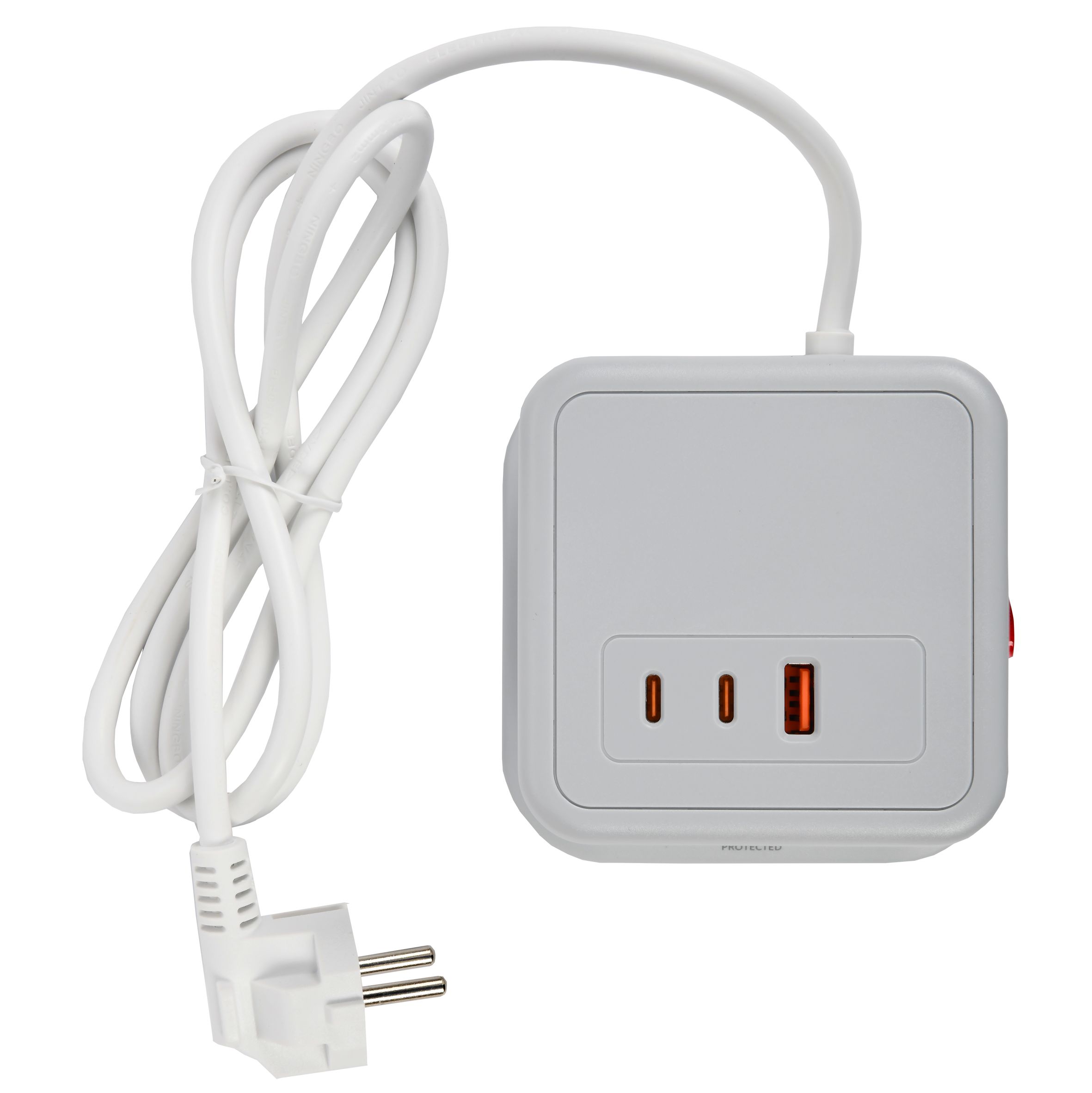             DOMINIC Ұзартқыш У08K 8 нүкте 2P+PE 1,5м 3х1,0мм2 16А/250В USB A+C 20Вт сұр ИЭК    