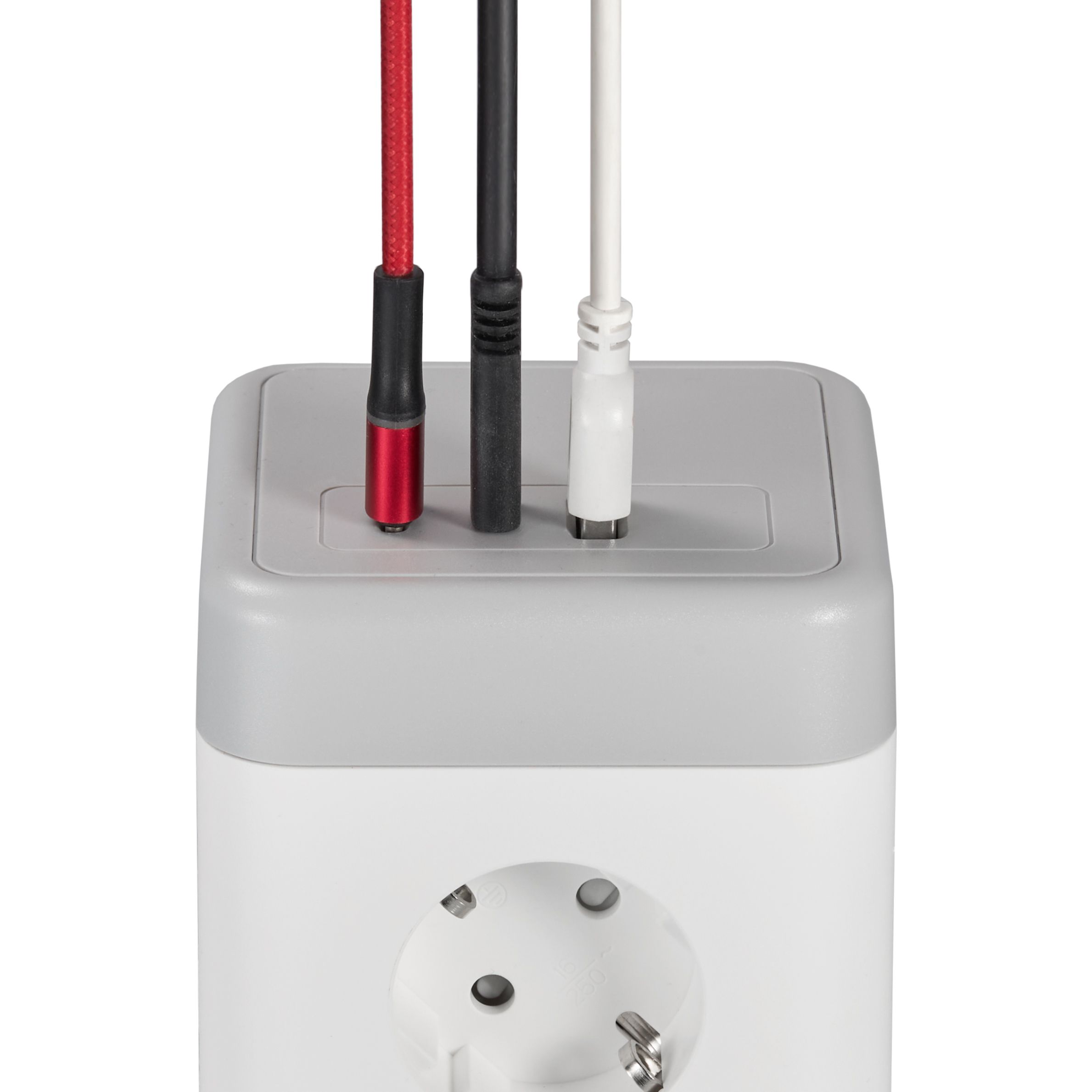             DOMINIC Ұзартқыш У08K 8 нүкте 2P+PE 1,5м 3х1,0мм2 16А/250В USB A+C 20Вт сұр ИЭК    