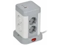 DOMINIC Ұзартқыш У08K 8 нүкте 2P+PE 1,5м 3х1,0мм2 16А/250В USB A+C 20Вт сұр ИЭК