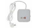 DOMINIC Ұзартқыш У08K 8 нүкте 2P+PE 1,5м 3х1,0мм2 16А/250В USB A+C 20Вт сұр ИЭК