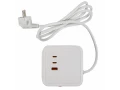             DOMINIC Ұзартқыш У08K 8 нүкте 2P+PE 1,5м 3х1,0мм2 16А/250В USB A+C 20Вт ақ ИЭК    