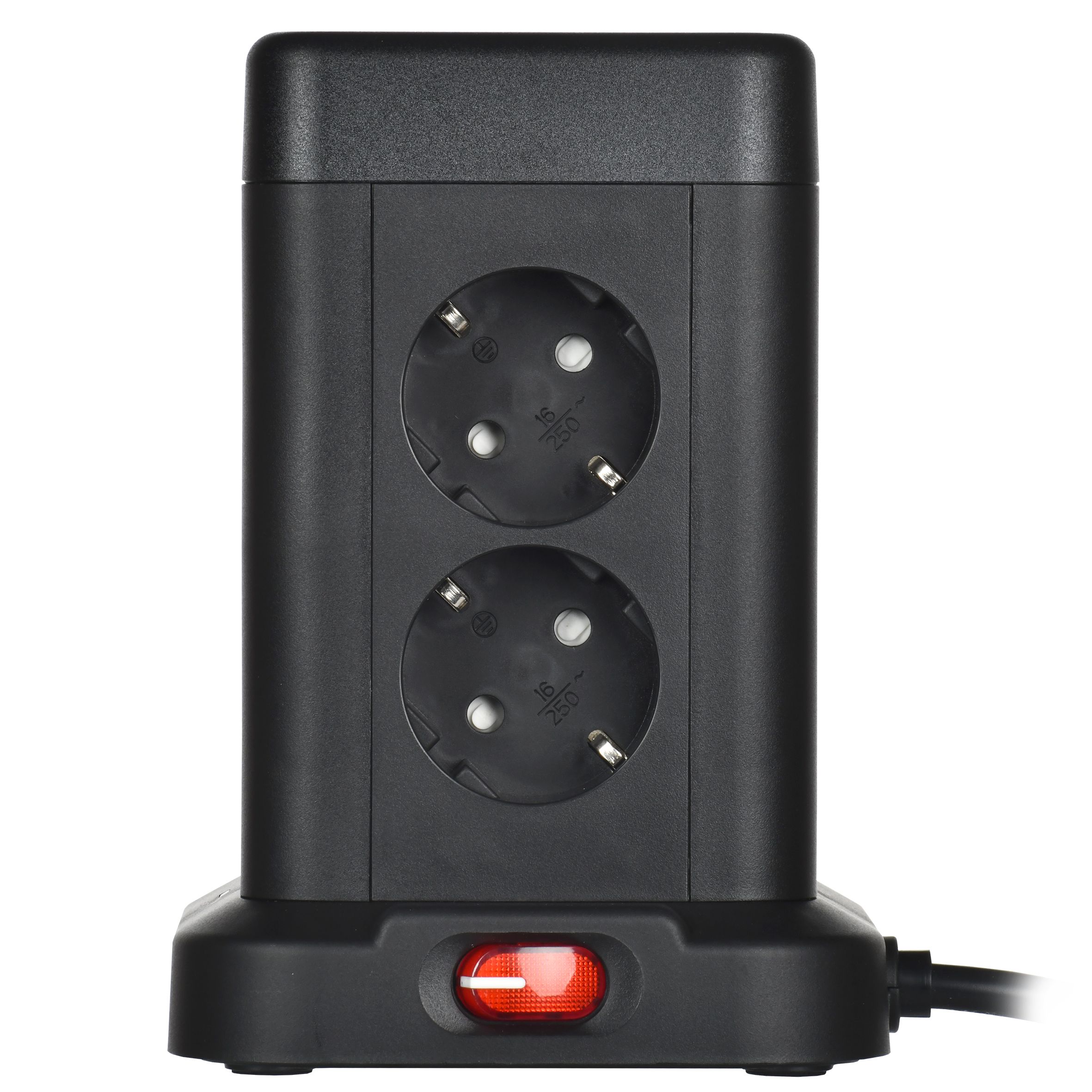             DOMINIC Ұзартқыш У08K 8 нүкте 2P+PE 1,5м 3х1,0мм2 16А/250В USB A+C 20Вт қара ИЭК    