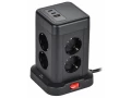             DOMINIC Ұзартқыш У08K 8 нүкте 2P+PE 1,5м 3х1,0мм2 16А/250В USB A+C 20Вт қара ИЭК    