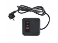             DOMINIC Ұзартқыш У08K 8 нүкте 2P+PE 1,5м 3х1,0мм2 16А/250В USB A+C 20Вт қара ИЭК    