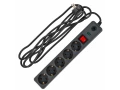 Желілік фильтр СФ-05К 5 ұялы жерге тұйықталған 5м 3х1мм2 10А/250В сұр IEK