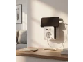             Адаптер Т-03/01 1 нүктелі 2P+PE 16А 2хUSB A+C 20Вт тіреуішпен, ақ-қара IEK    